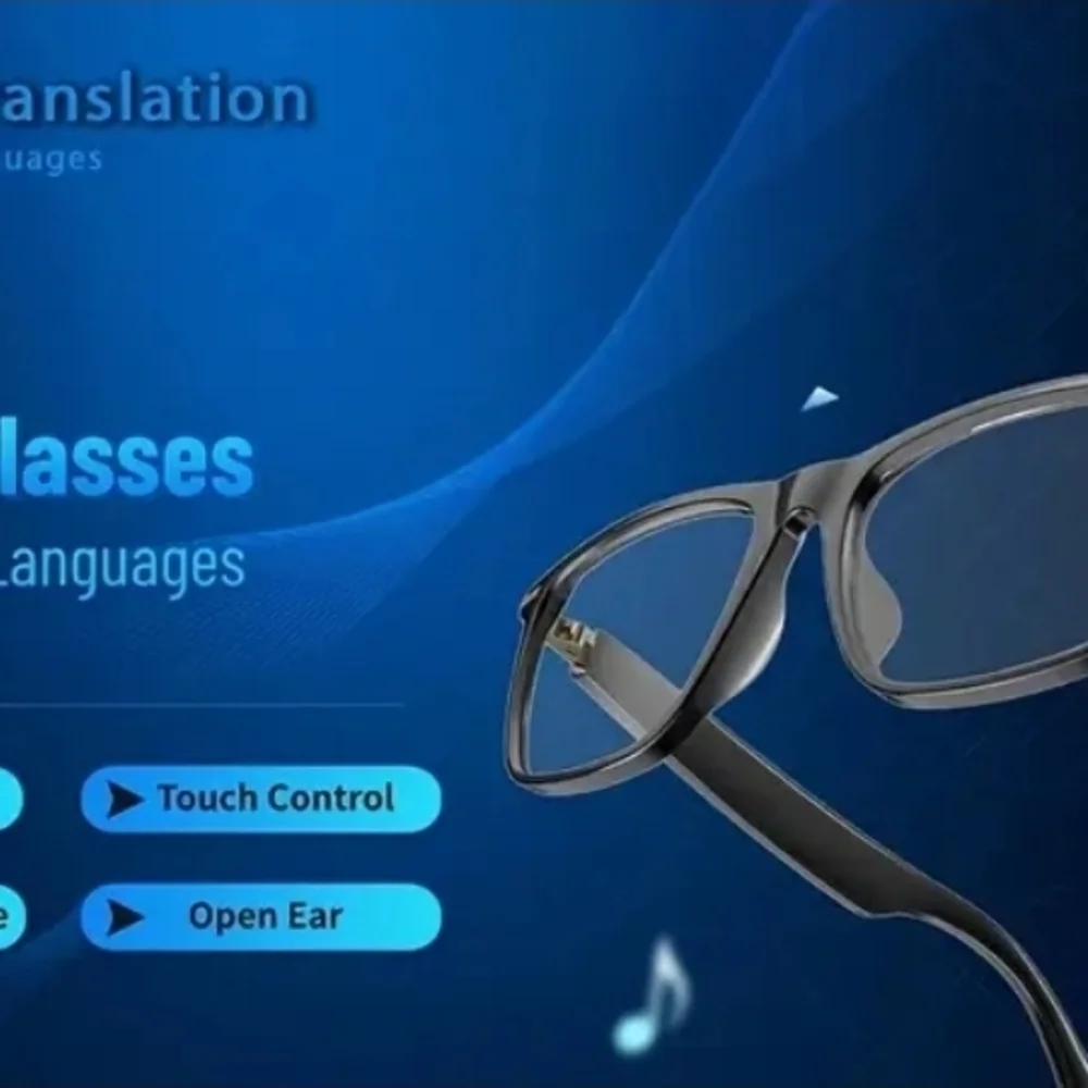 AI Translation Smart Glasses - Black